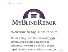 Tablet Screenshot of myblindrepair.com